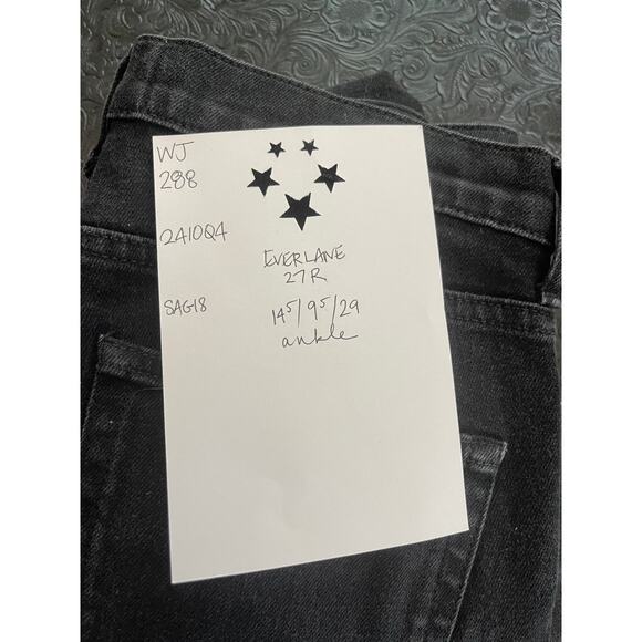 Everlane Jeans Women's 27R Slim Ankle Black - Picture 3 of 6